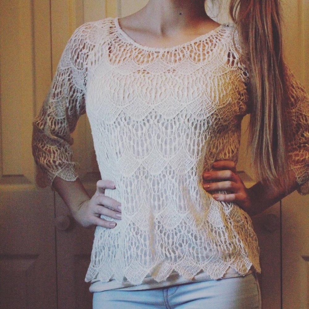 ☆ Hint of Mint Intricate Lace Top ☆